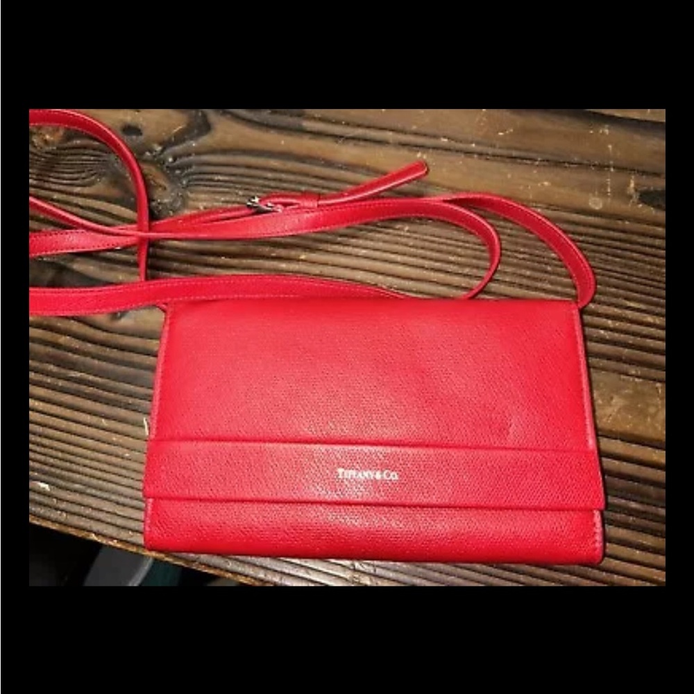 Tiffany & Co. Red Leather Crossbody Bag